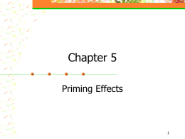 Chapter 5 Priming Effects 1