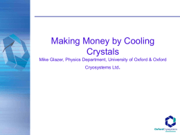 Making Money by Cooling Crystals .