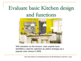 Evaluate basic Kitchen design and functions