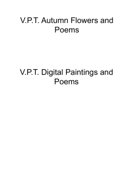 V.P.T. Autumn Flowers and Poems V.P.T. Digital Paintings and