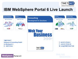 IBM WebSphere Portal 6 Live Launch