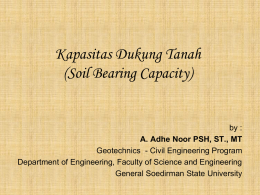 Kapasitas Dukung Tanah Soil Bearing Capacity)