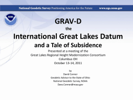 GRAV-D International Great Lakes Datum and a Tale of Subsidence the