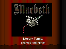 Literary Terms, Themes and Motifs
