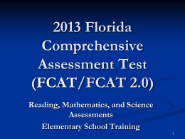 2013 Florida Comprehensive Assessment Test (