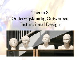 Thema 8 Onderwijskundig Ontwerpen Instructional Design