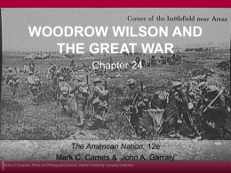 WOODROW WILSON AND THE GREAT WAR Chapter 24 The American Nation,