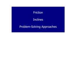 Friction Inclines Problem-Solving Approaches