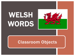 WELSH WORDS Classroom Objects