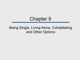 Chapter 9 Being Single, Living Alone, Cohabitating and Other Options