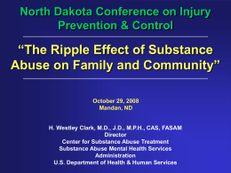 “The Ripple Effect of Substance Abuse on Family and Community”