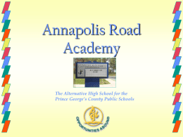 Annapolis Road Academy The Alternative High School for the