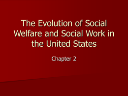 The Evolution of Social Welfare and Social Work in the United States