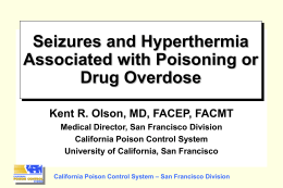 Seizures and Hyperthermia Associated with Poisoning or Drug Overdose