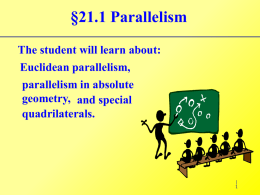 §21.1 Parallelism