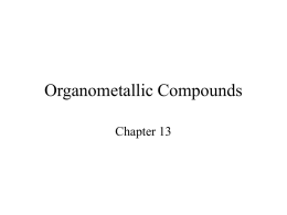 Organometallic Compounds Chapter 13