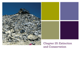 + Chapter 25: Extinction and Conservation Robert E. Ricklefs