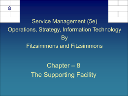 – 8 Chapter The Supporting Facility Service Management (5e)