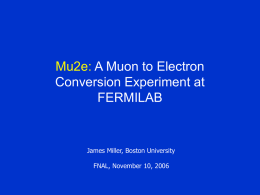 Mu2e: A Muon to Electron Conversion Experiment at FERMILAB