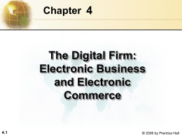 4 The Digital Firm: Electronic Business and Electronic