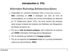 Introduction à  ITIL I