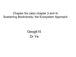 Geog415 Dr Ye Chapter Six (also chapter 3 and 4)