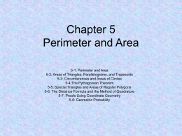 Chapter 5 Perimeter and Area