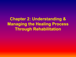 Chapter 2: Understanding &amp; Managing the Healing Process Through Rehabilitation
