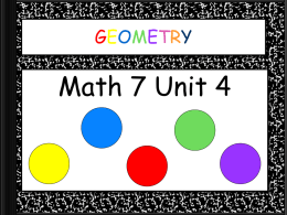 Math 7 Unit 4 G E O