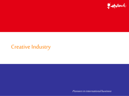 Creative Industry Pioneers in international business