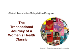 The Transnational Journey of a Women’s Health