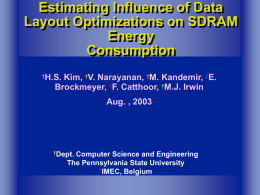 Estimating Influence of Data Layout Optimizations on SDRAM Energy Consumption