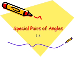 Special Pairs of Angles 2-4