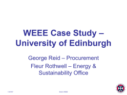 – WEEE Case Study University of Edinburgh – Procurement