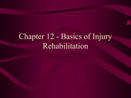 Chapter 12 - Basics of Injury Rehabilitation