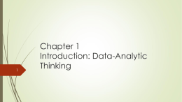 Chapter 1 Introduction: Data-Analytic Thinking 1