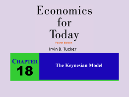 18 C The Keynesian Model HAPTER