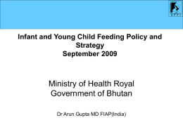 Ministry of Health Royal Government of Bhutan Strategy