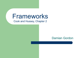 Frameworks Damian Gordon Cook and Hussey, Chapter 2