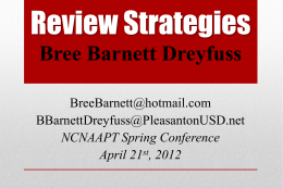 Review Strategies Bree Barnett Dreyfuss