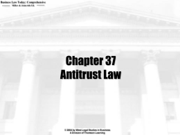 Chapter 37 Antitrust Law
