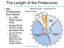 The Length of the Proterozoic • the Proterozoic Eon alone,