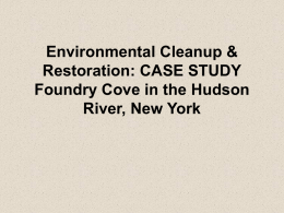 Environmental Cleanup &amp; Restoration: CASE STUDY Foundry Cove in the Hudson