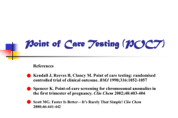 Point of Care Testing (POCT)