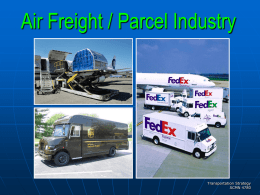 Air Freight / Parcel Industry Transportation Strategy SCMN 4780