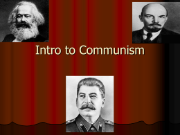 Intro to Communism