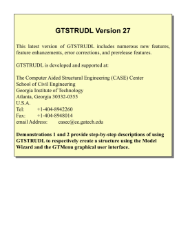 GTSTRUDL Version 27