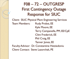 F08 – 72 – OUTGRESP First Contingency Outage Response for SIUC