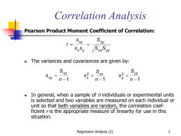 Correlation Analysis n