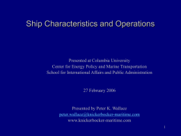 Ship Characteristics and Operations